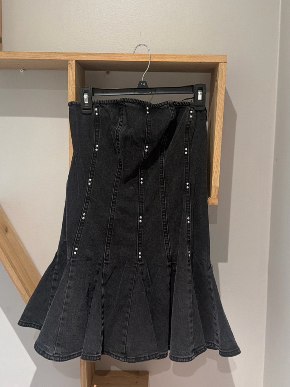 Target Black Denim Dress with Silver Studs